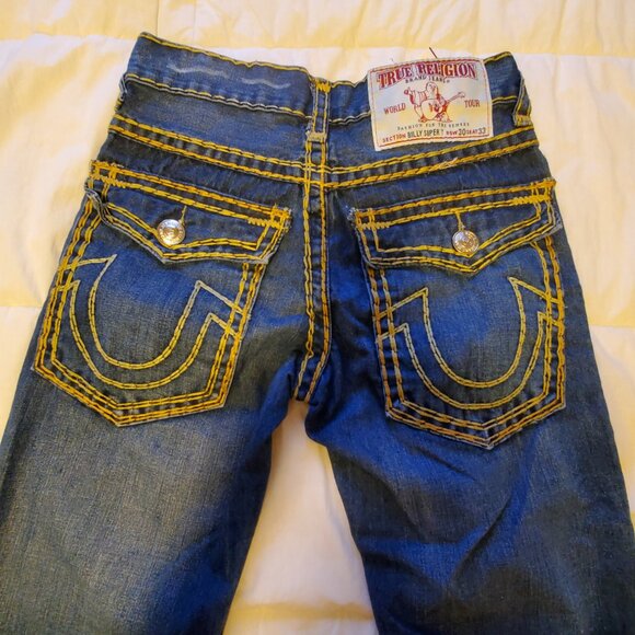 TRUE RELIGION BILLY SUPER T BOOTCUT Denim Jeans 30 X 33 Y2K Vintage - Picture 4 of 15